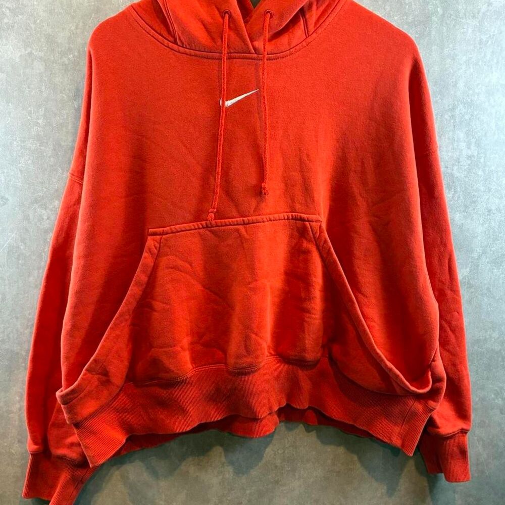 Nike Women's Orange and Red Hoodie